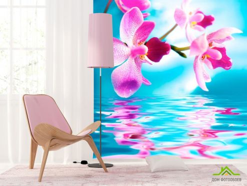 выбрать Фотообои Орхидеи над рекой Фотообои Фотообои Цветы: голубой на стену