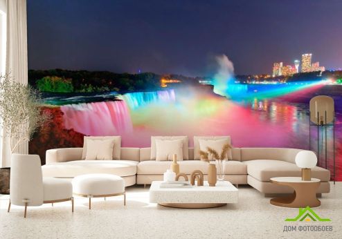 выбрать Фотообои Разноцветный водопад Фотообои, цвет: «разноцветный, горизонталная, горизонтальная» на стену