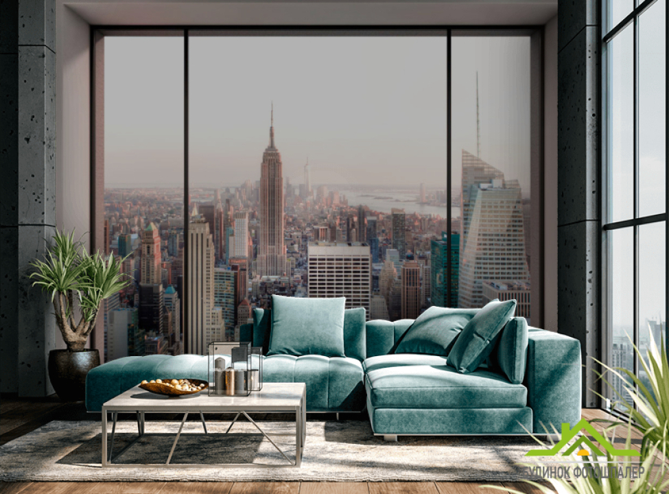 выбрать Фотообои Вид с окна в мегаполис Фотообои Вид из окна на стену