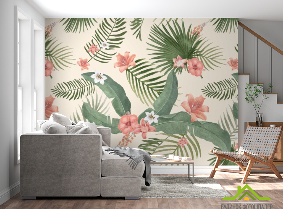 выбрать Фотообои Принт тропики Каталог фотообоев на стену