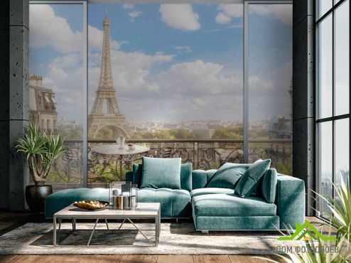 выбрать Фотообои Вид из окна на Париж Фотообои Вид из окна на стену