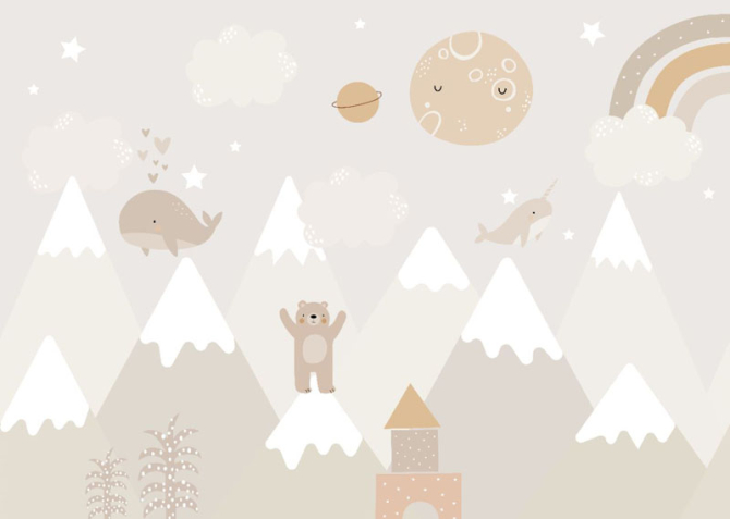 Фотошпалери Дитячий мішок бежеві відтінки