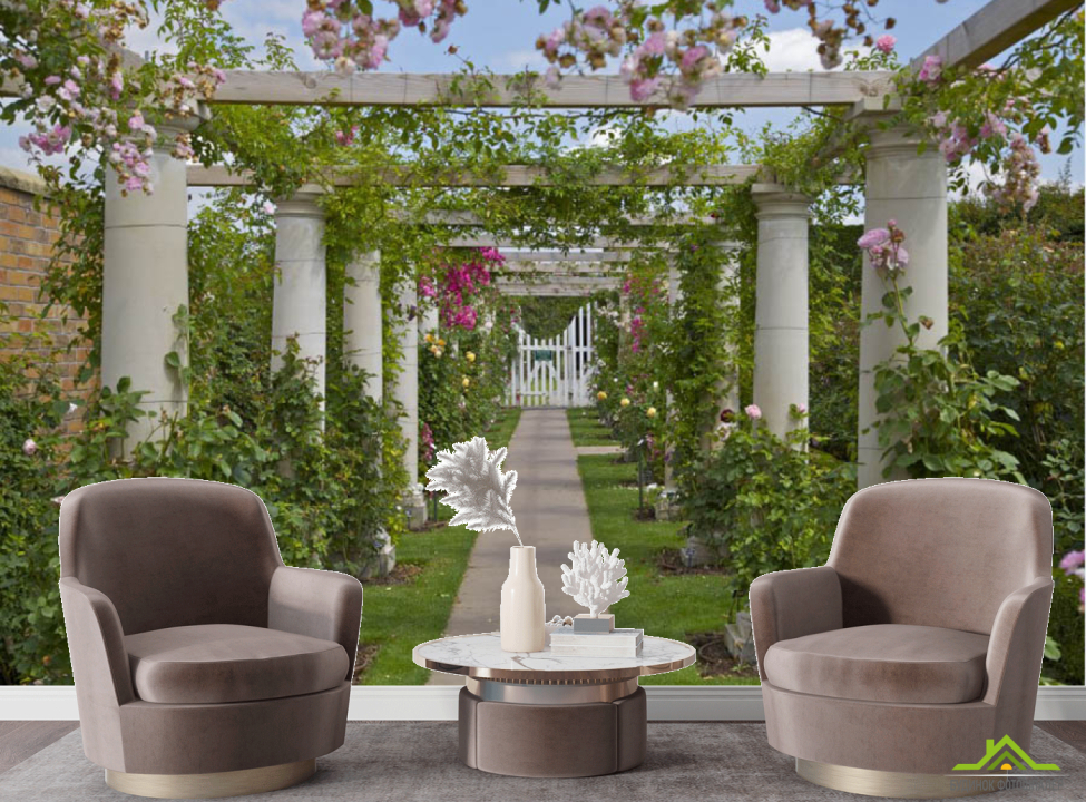 выбрать Фотошпалери колони в саду Каталог фотошпалер на стіну