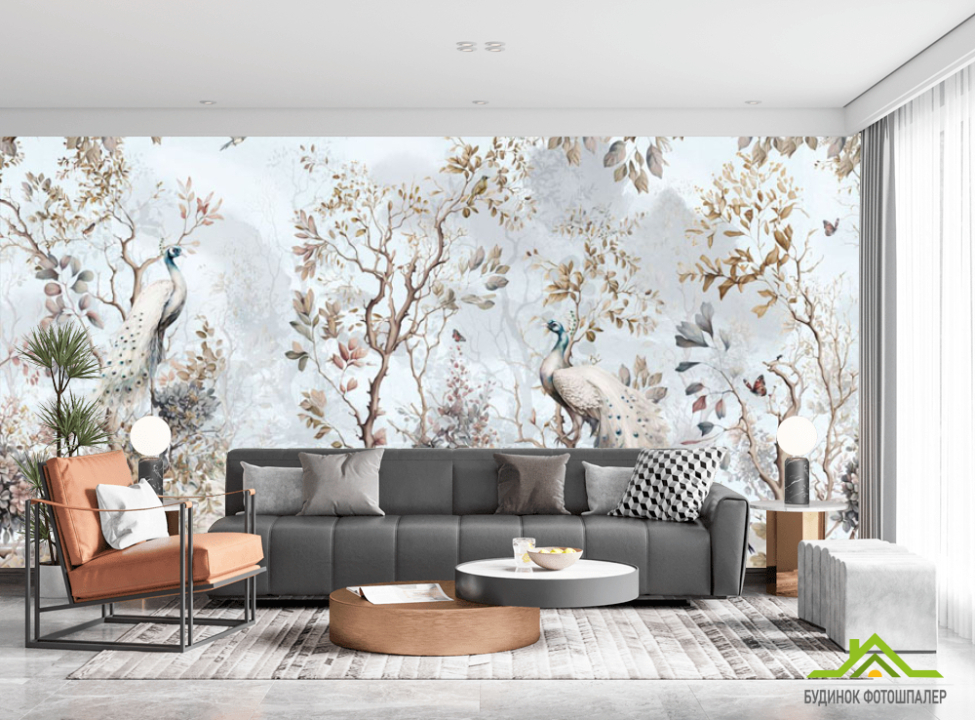 выбрать Фотошпалери гілки і павичі Фотошпалери Східний стиль на стіну