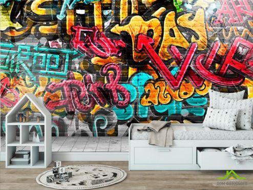 выбрать Фотообои графити  на стену