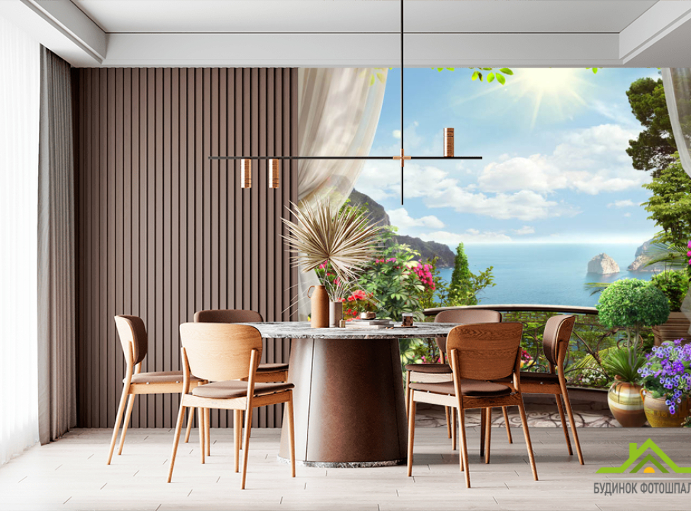 выбрать Фотошпалери Фреска з видом на море Каталог фотошпалер на стіну