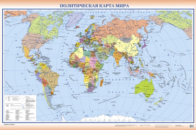 Фотошпалери Політична карта світу