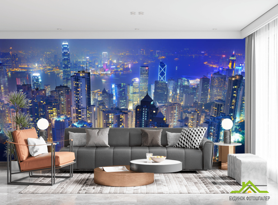 выбрать Фотошпалери Вид на нічне місто Каталог фотошпалер на стіну