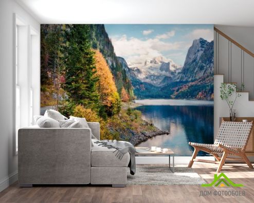 выбрать Фотообои Озеро в горах Фотообои, цвет: «» на стену
