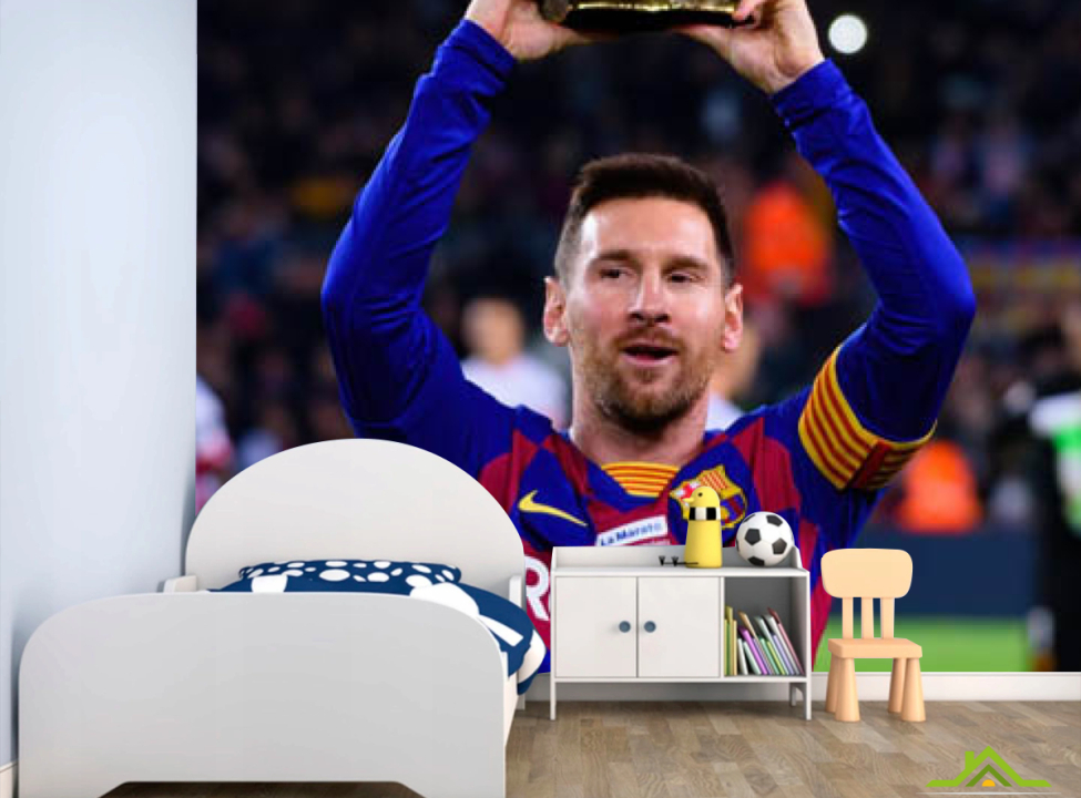 выбрать Фотообои Месси с кубком Каталог фотообоев на стену