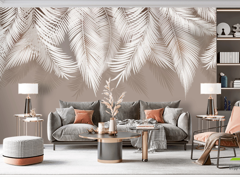 выбрать Фотошпалери бежеві листя на стіну Каталог фотошпалер на стіну