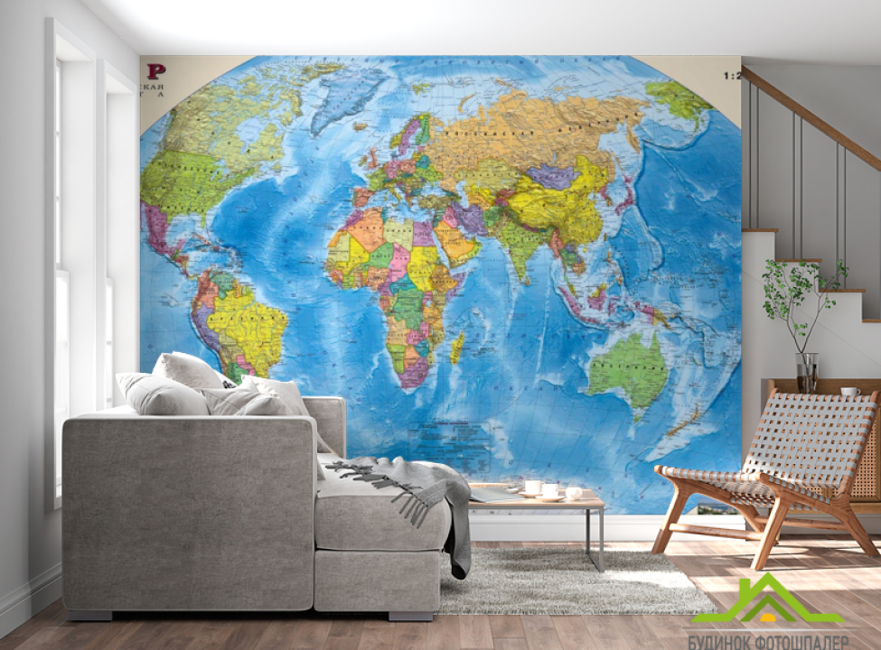выбрать Фотошпалери Карта світу Каталог фотошпалер на стіну