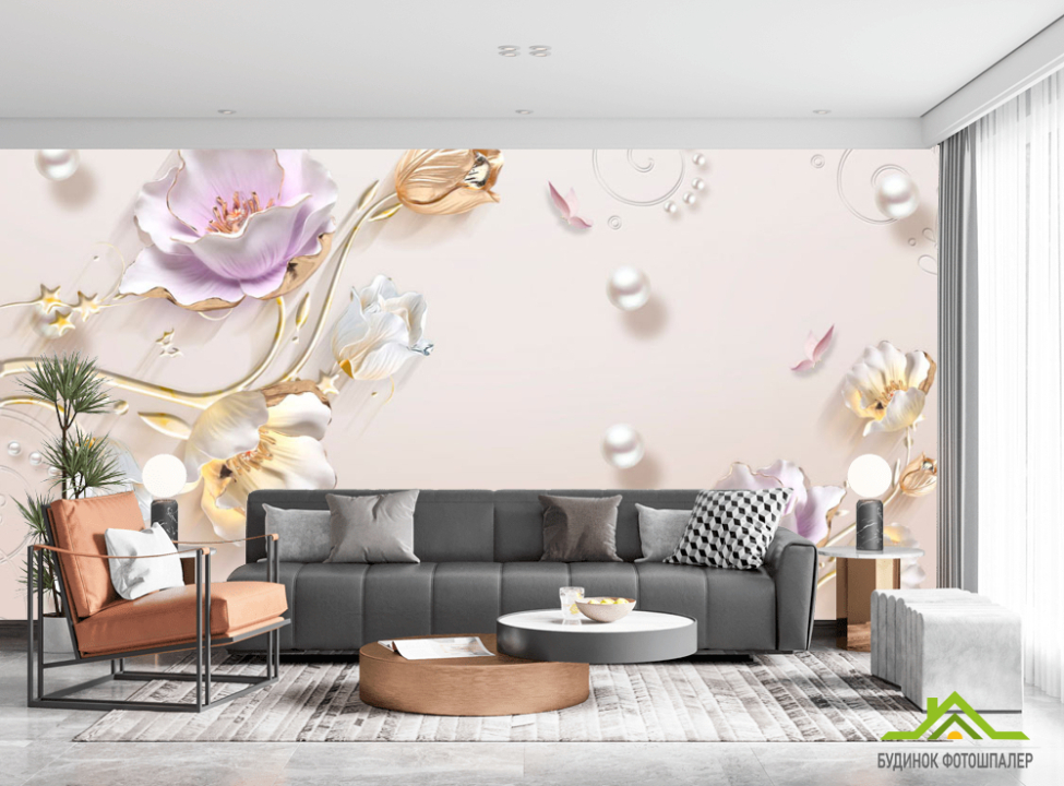выбрать Фотообои Керамические цветы Фотообои 3Д на стену