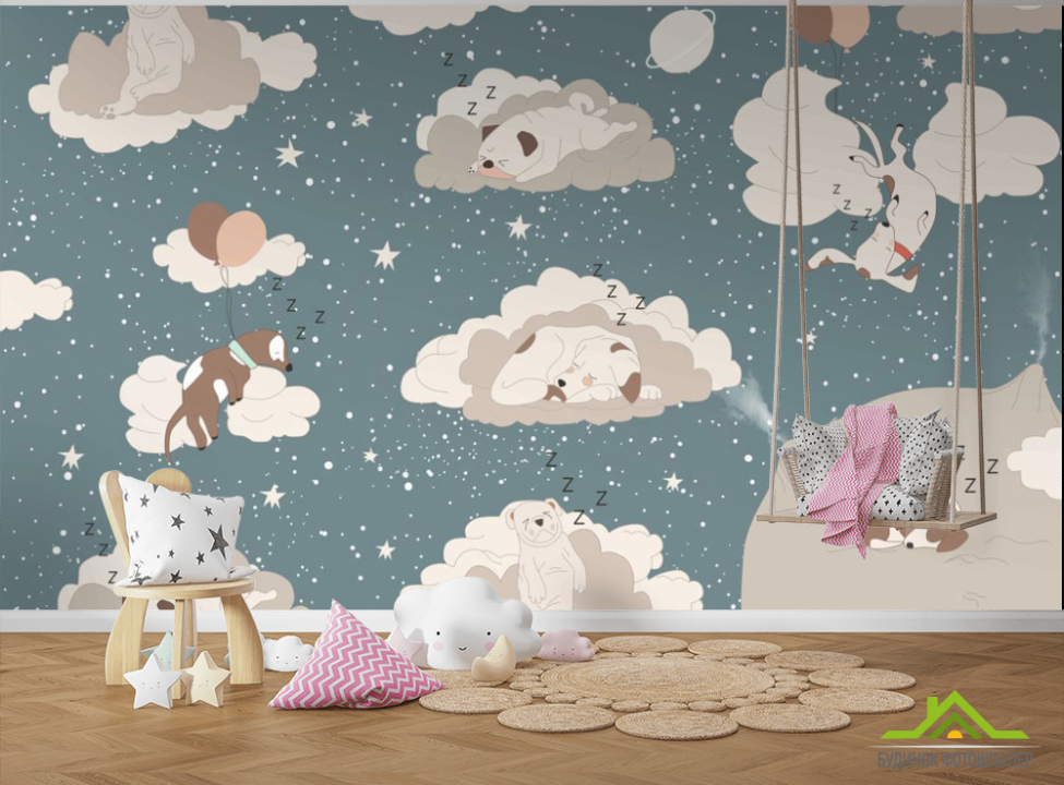 выбрать Фотообои Спящие тучки Фотообои Little kids на стену