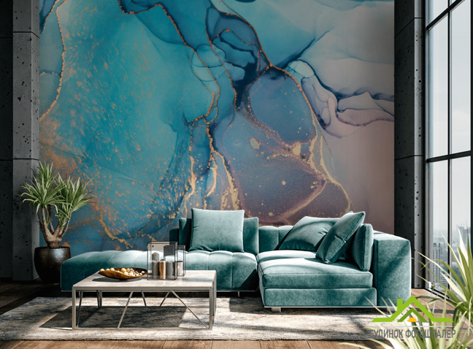 выбрать Фотообои Синий яркий fluid art Каталог фотообоев на стену
