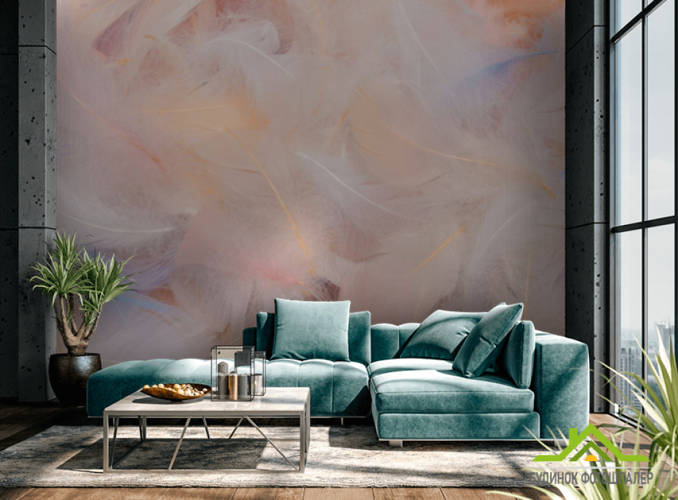 выбрать Фотообои Перышки в розовом оттенке Каталог фотообоев на стену