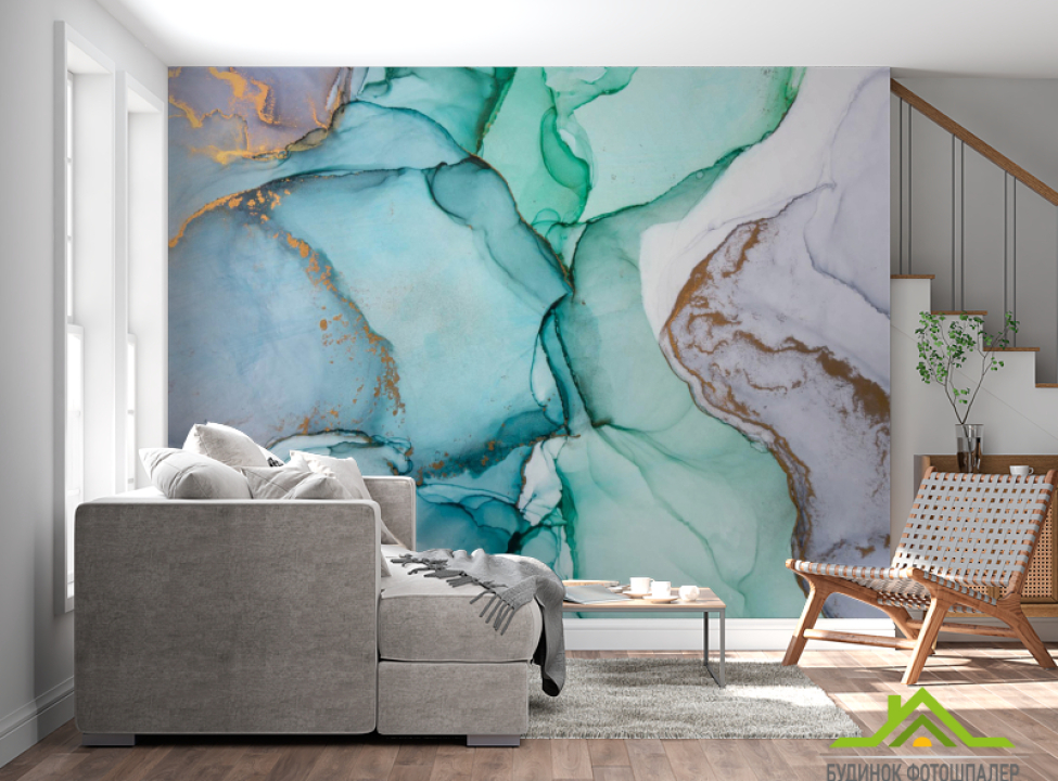 выбрать Фотошпалери Fluid art Бірюзовий Фотошпалери Fluid art на стіну