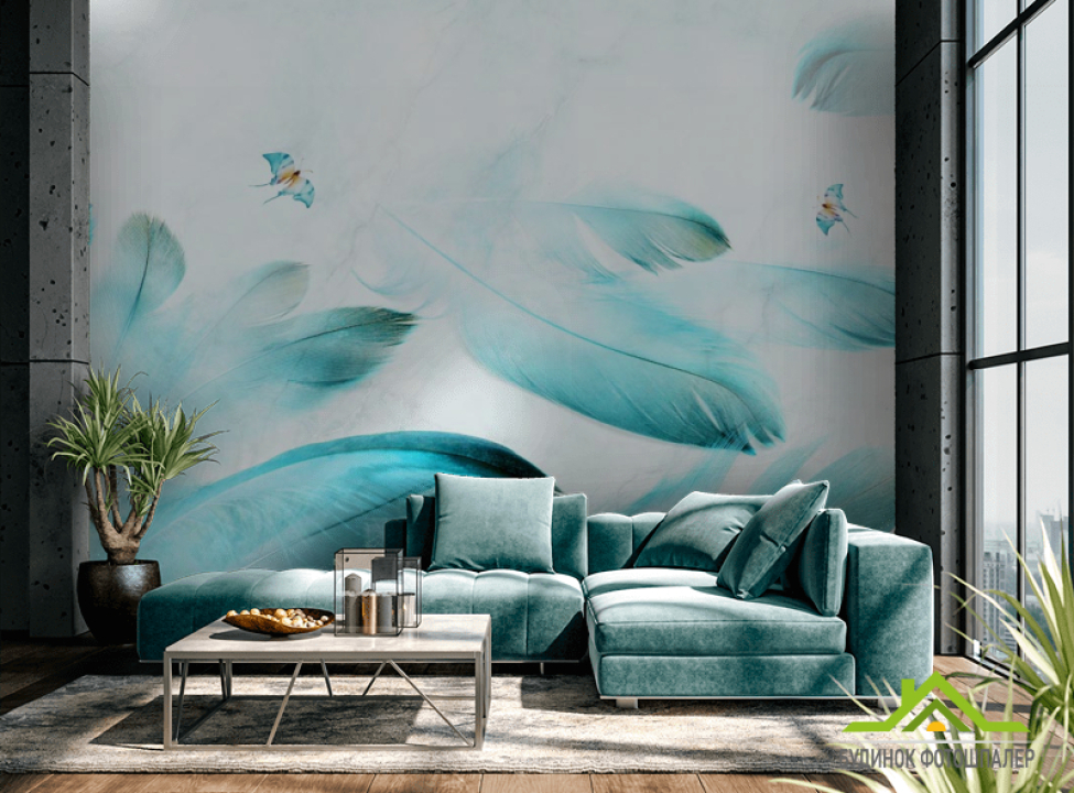 выбрать Фотошпалери Принт з пір'ям Каталог фотошпалер на стіну