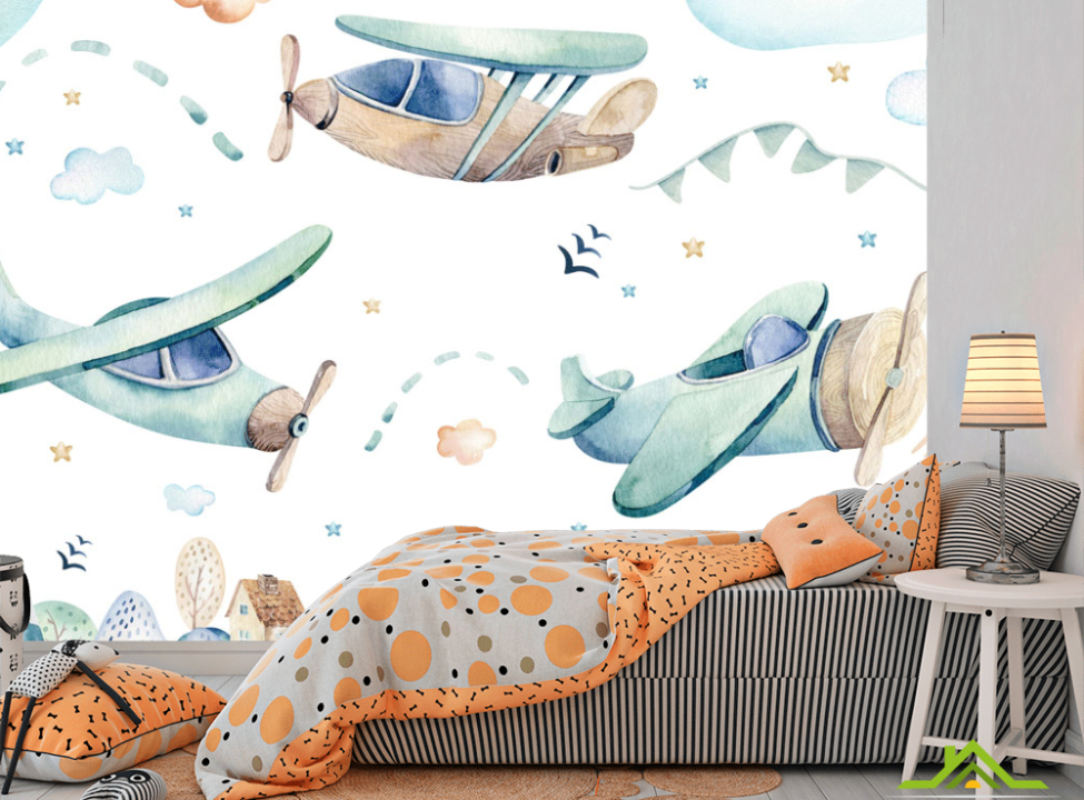 выбрать Фотообои Вертолётики в небе Каталог фотообоев на стену