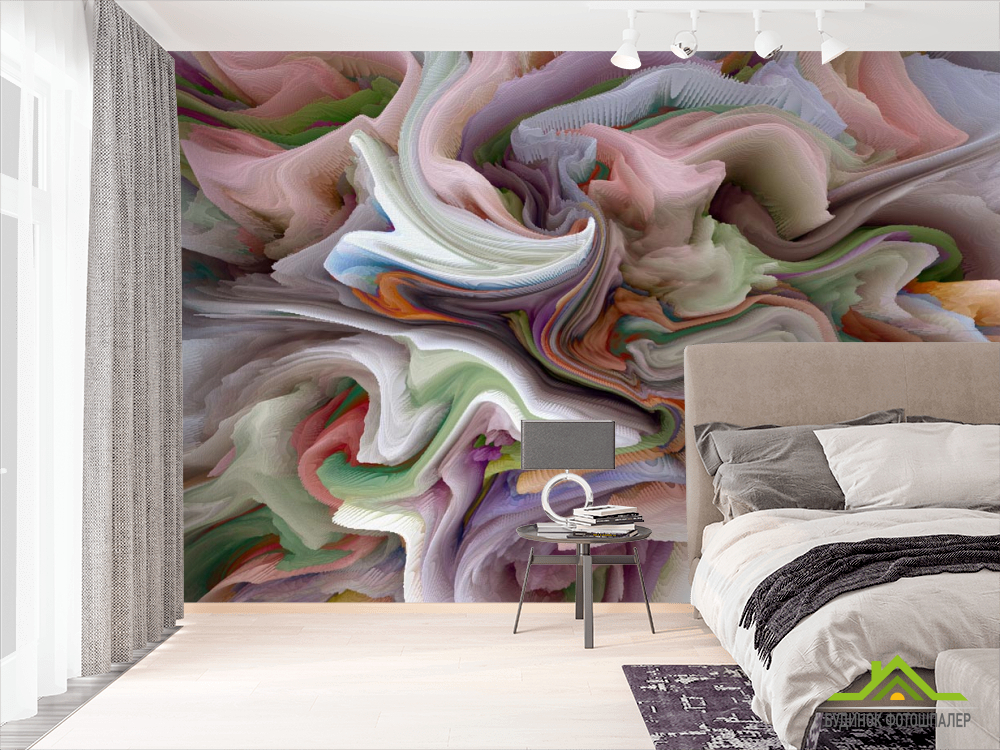 Фотообои Объёмное разноцветное размытие