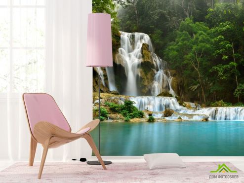 выбрать Фотообои Водопад и озеро Фотообои, цвет: «» на стену