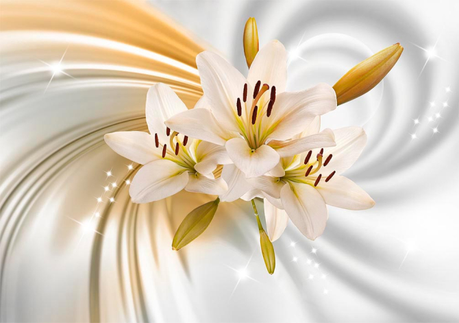 Фотообои 3d лилии