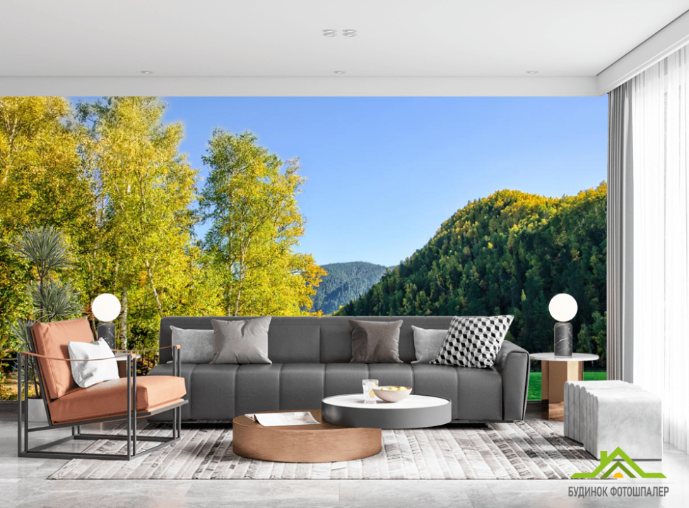 выбрать Фотошпалери зелене осіннє озеро Каталог фотошпалер на стіну