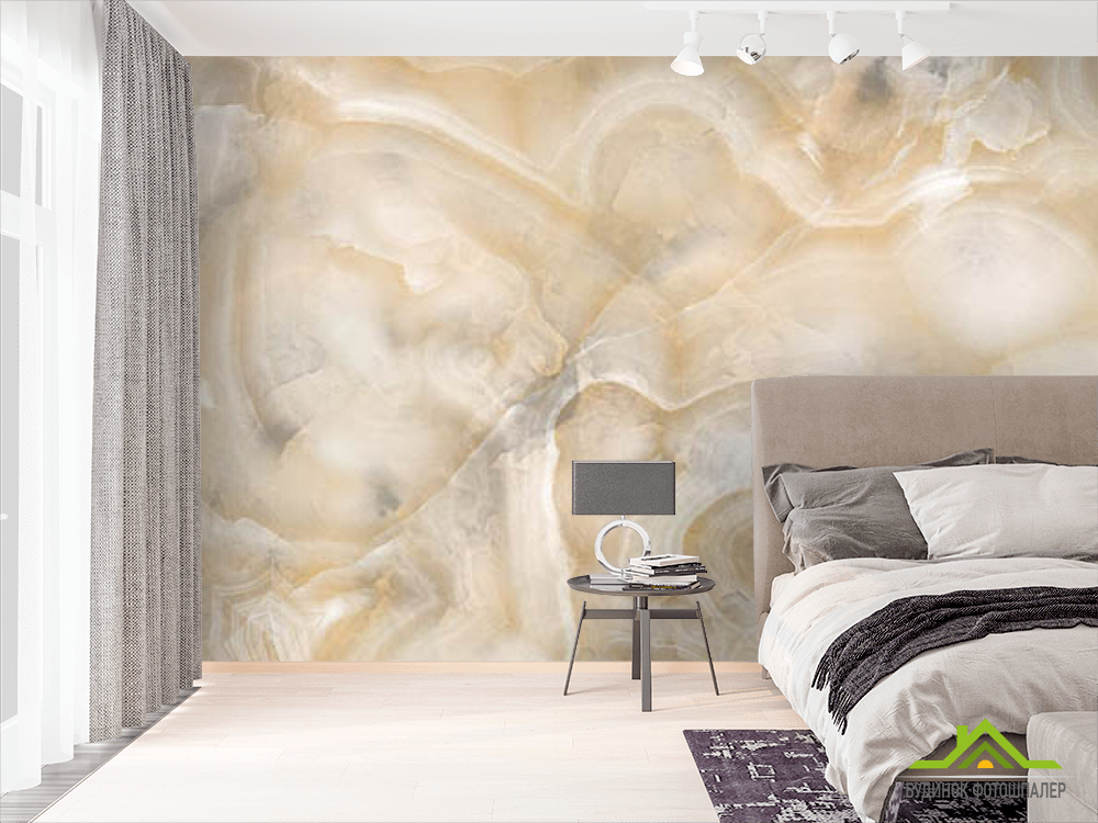 Фотошпалери бежевий мармур