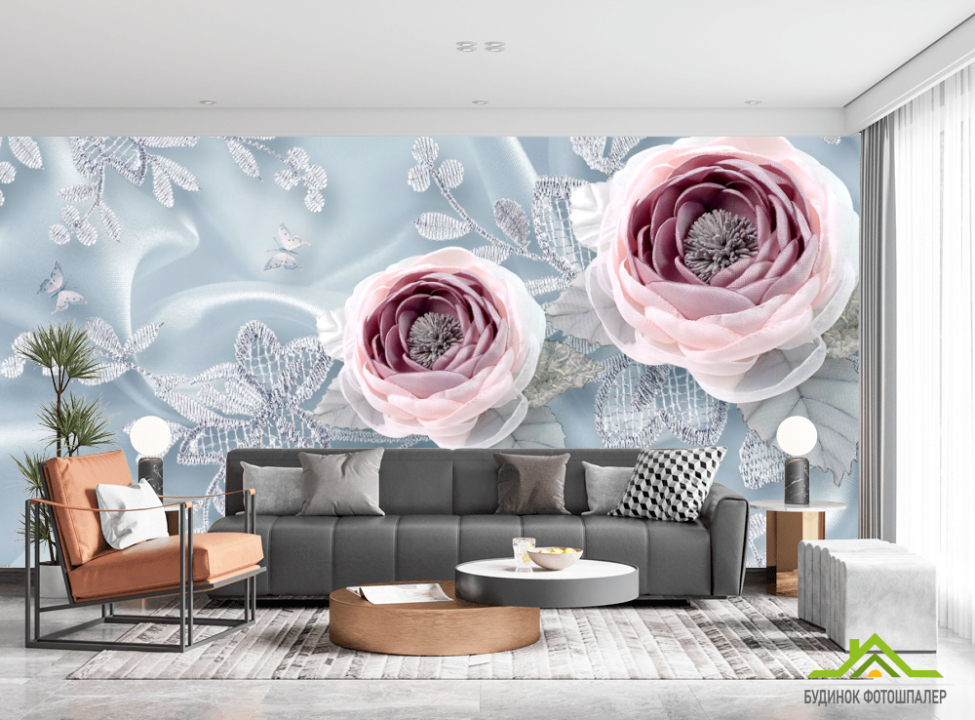 выбрать Фотообои Тканевые 3д цветы Каталог фотообоев на стену