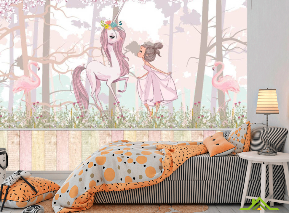 выбрать Фотошпалери Єдиноріг і принцеса Каталог фотошпалер на стіну