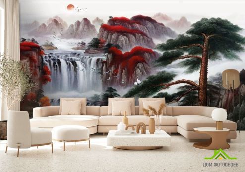 выбрать Фотообои водопад Фотообои Восточный стиль на стену
