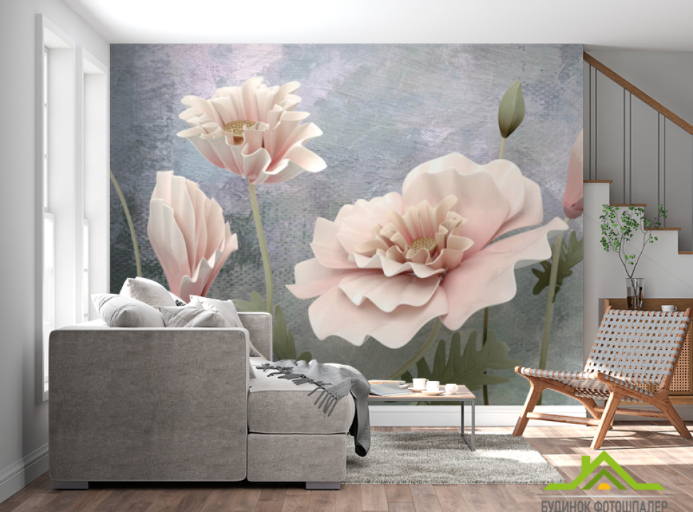 выбрать Фотошпалери 3D об'ємні квіти Каталог фотошпалер на стіну