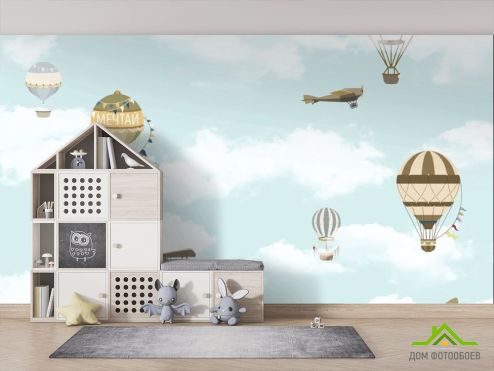 выбрать Фотообои Самолеты и воздушные шары  на стену
