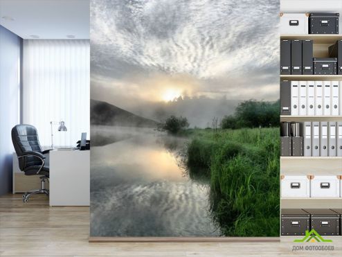 выбрать Фотообои Туман на реке Фотообои Расширяющие пространство на стену