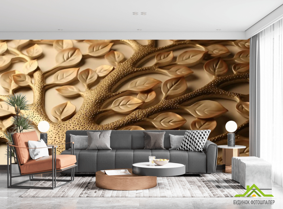 выбрать Фотошпалери Золота гілка Каталог фотошпалер на стіну