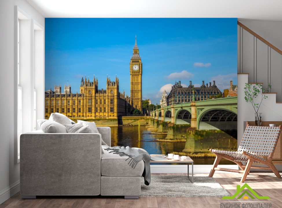 выбрать Фотошпалери яскравий Лондон над Темзою Каталог фотошпалер на стіну