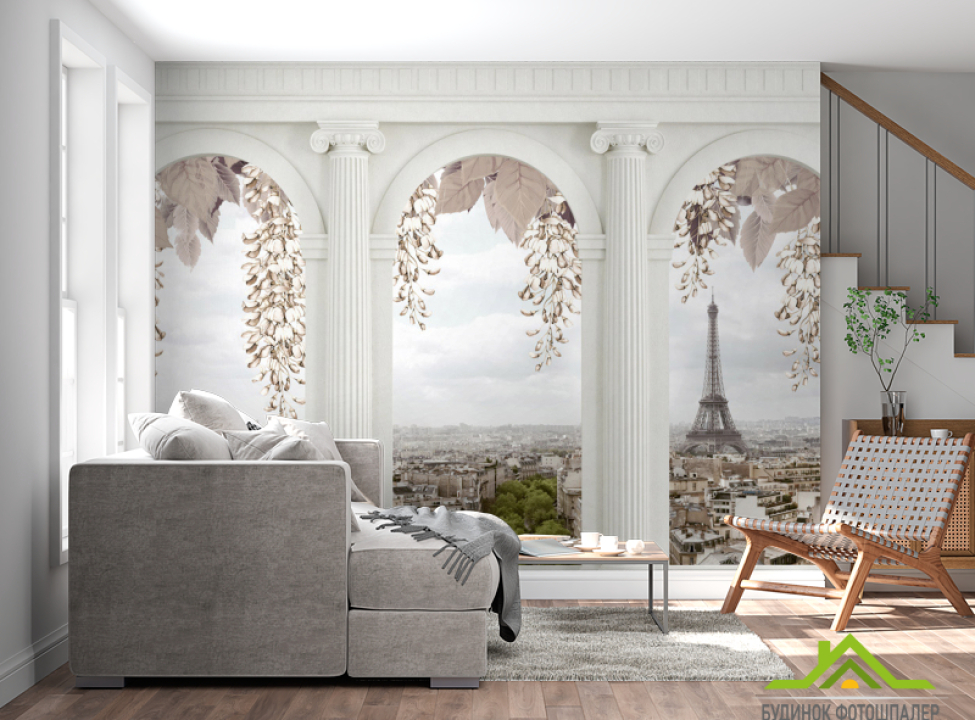 выбрать Фотошпалери Париж за вікном Каталог фотошпалер на стіну
