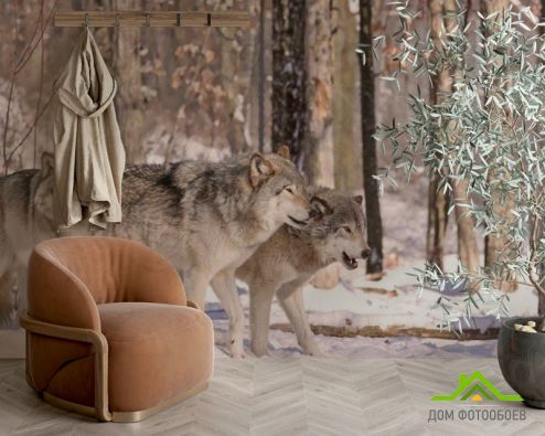 выбрать Фотообои волки в лесу Фотообои Животные на стену