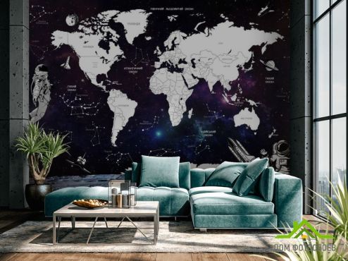 выбрать Фотошпалери карта світу Фотошпалери Космос на стіну