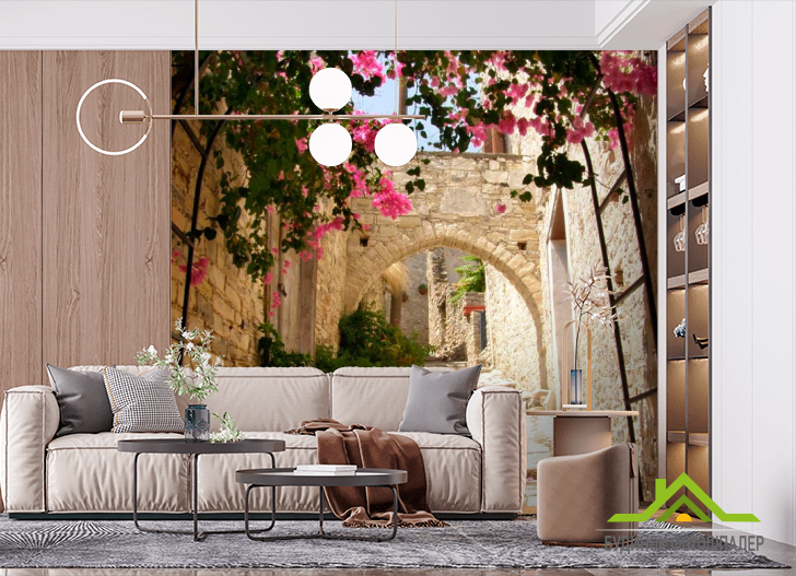 Фотошпалери Арка на вузькій вуличці