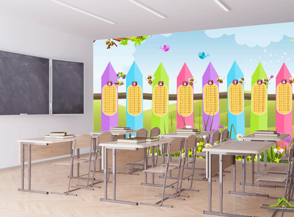 выбрать Фотошпалери Таблиця множення 1-10 Каталог фотошпалер на стіну