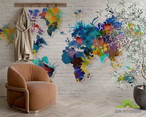 выбрать Фотошпалери арт Карта Фотошпалери карта Світу на стіну