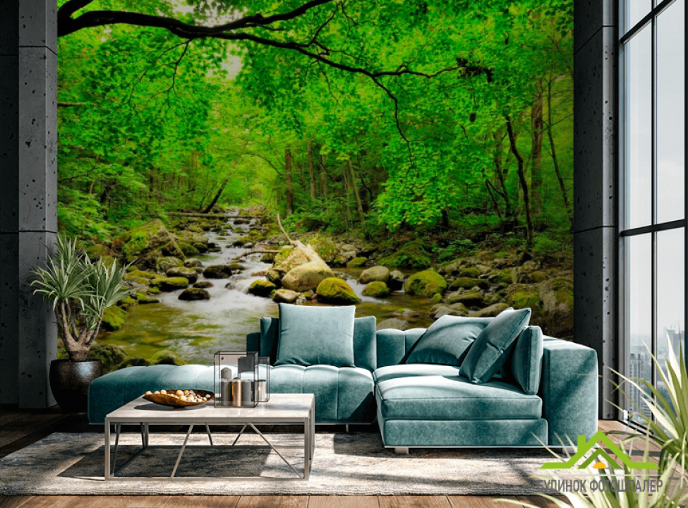 выбрать Фотообои Ручей, деревья Каталог фотообоев на стену