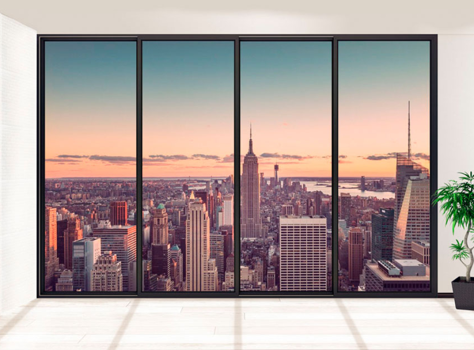 выбрать Фотообои Закат из окна Фотообои Вид из окна на стену