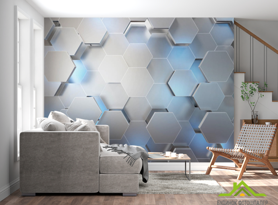 выбрать Фотошпалери 3Д шестигранники Каталог фотошпалер на стіну