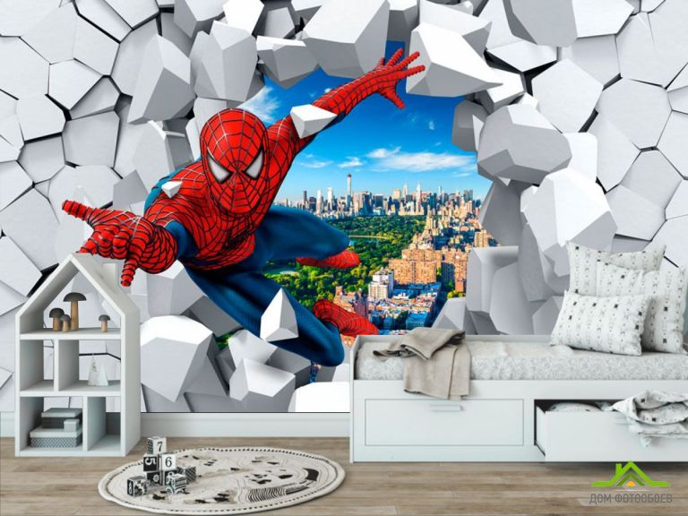Фотообои Человек паук 3Д