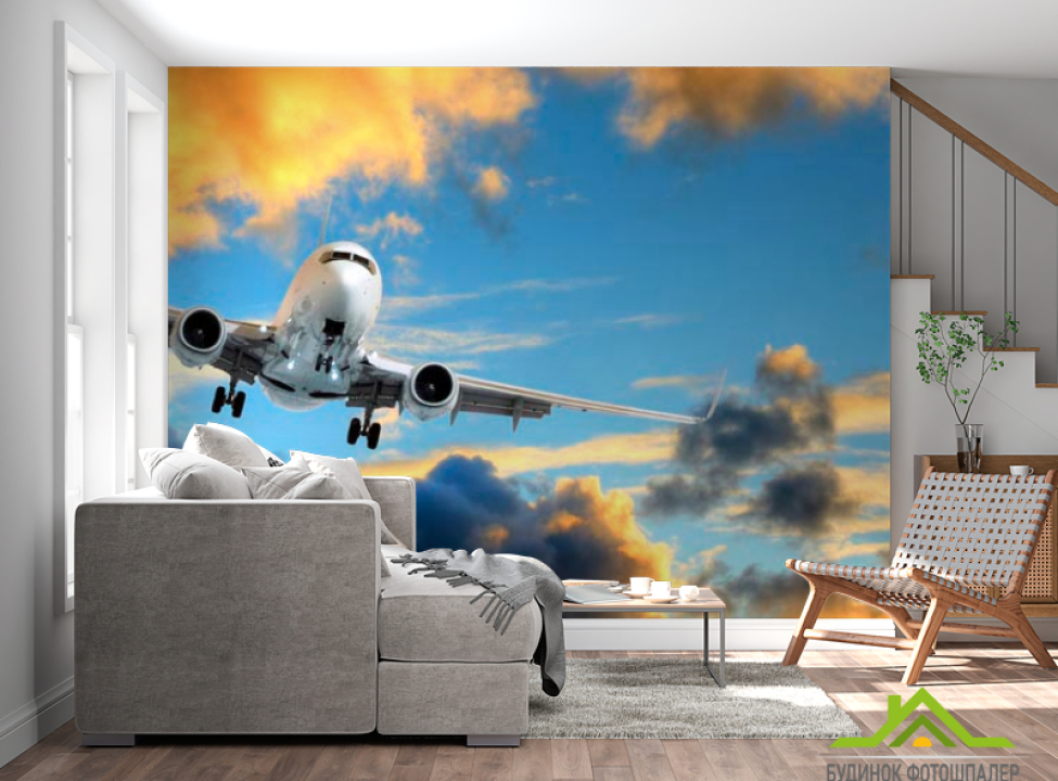 выбрать Фотообои Самолет в небе Фотообои Транспорт на стену