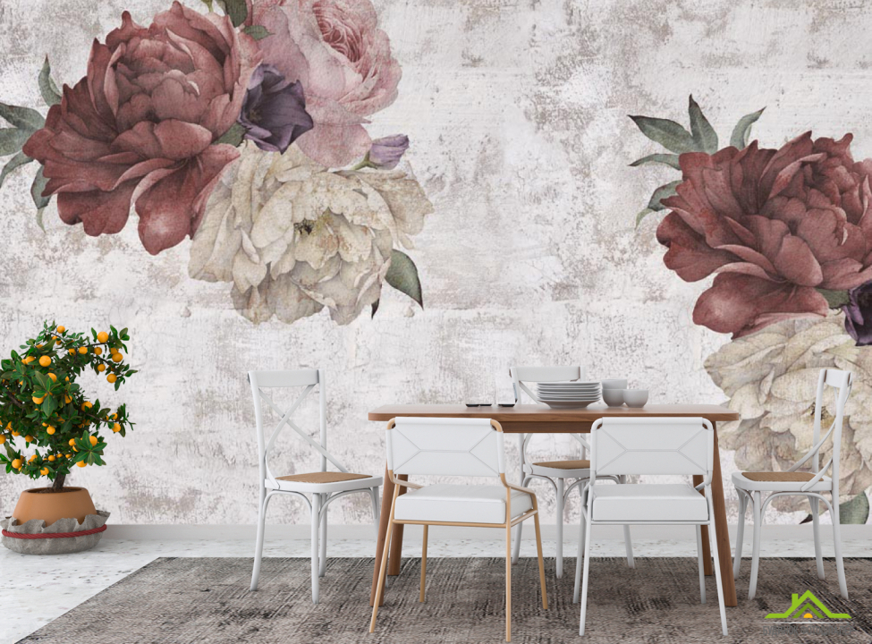 выбрать Фотообои в кухню Пионы Фотообои в кухню: картинка на стену