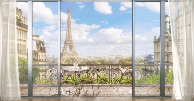 Фотошпалери Вид з вікна на Париж