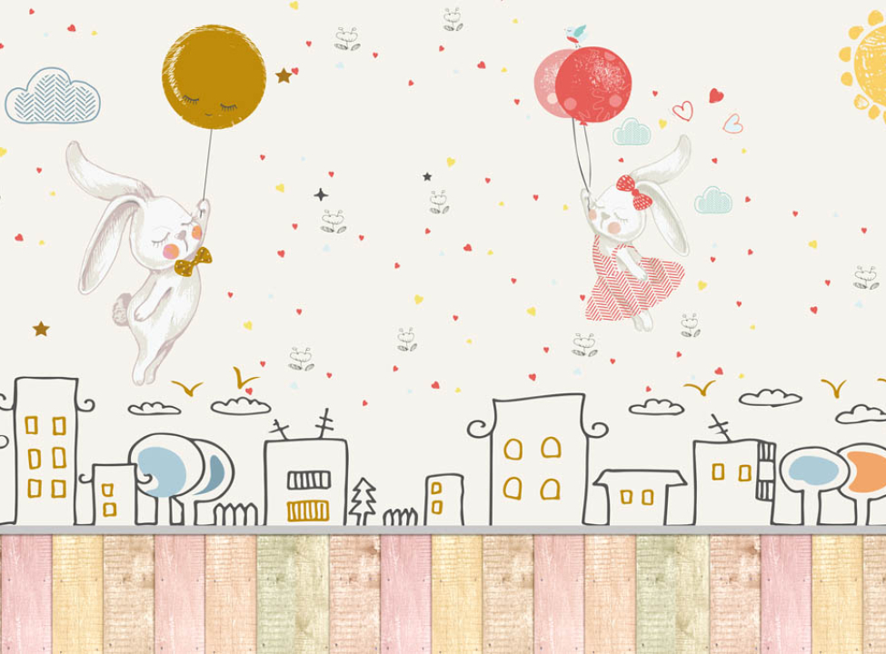 выбрать Фотошпалери Летять зайчика Каталог фотошпалер на стіну